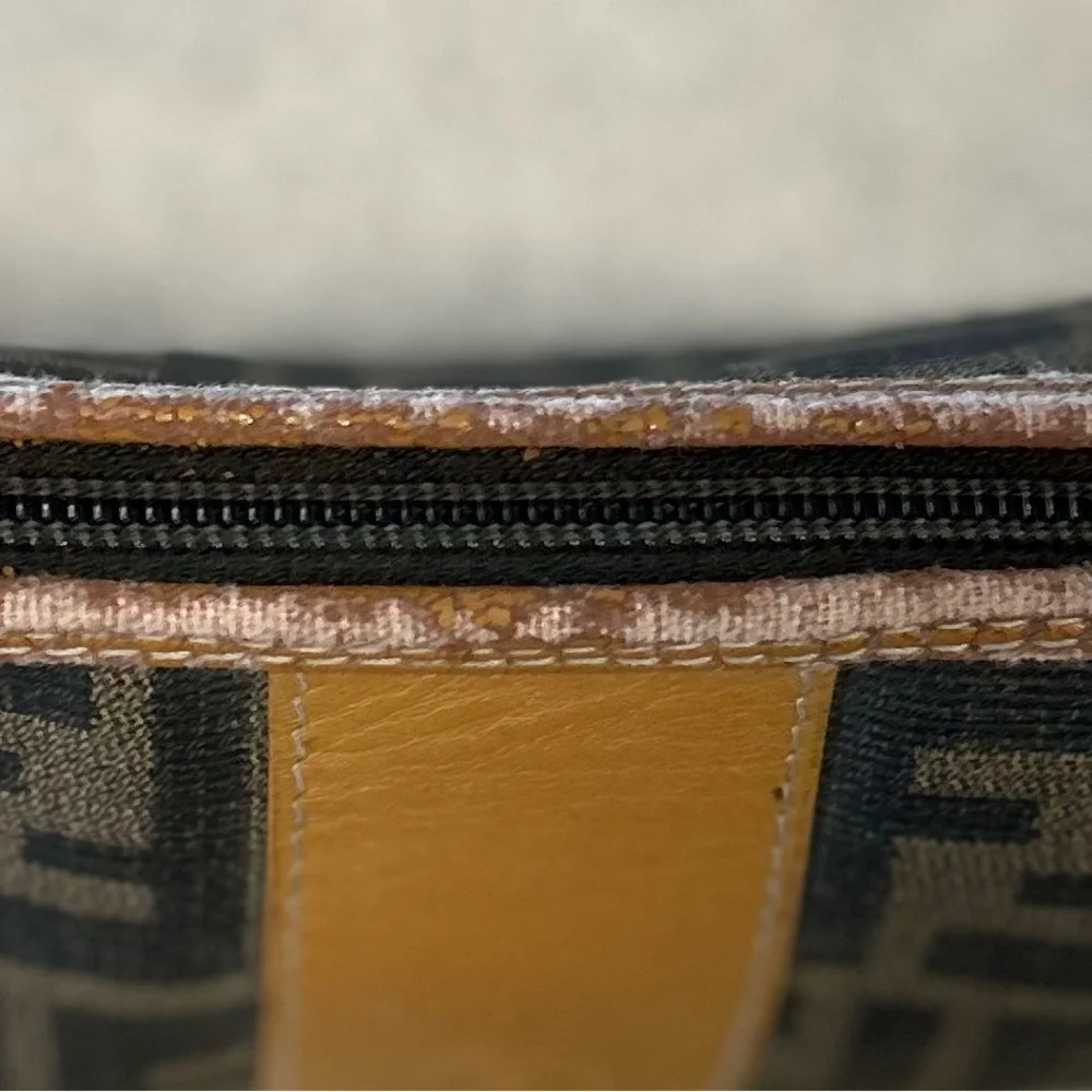 Authentic FENDI Vintage Black and Brown Crossbody Bag - Picture 4 of 8